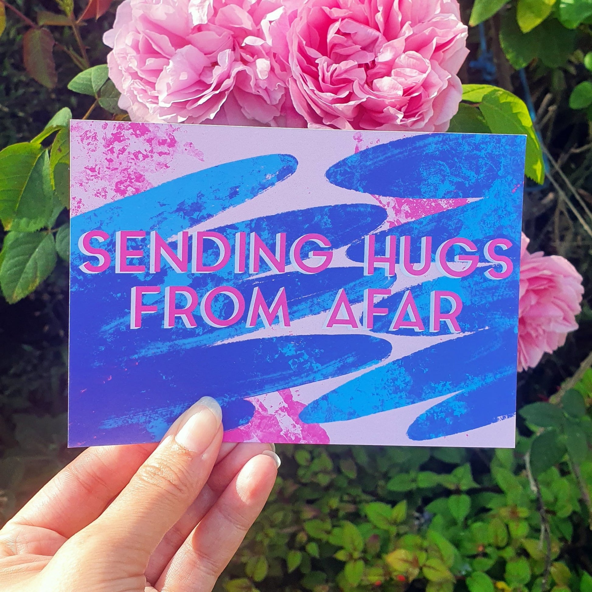 Sending Hugs Postcard - Fawn and Thistle