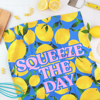 Squeeze The Day Lemons Tea Towel - Fawn and Thistle