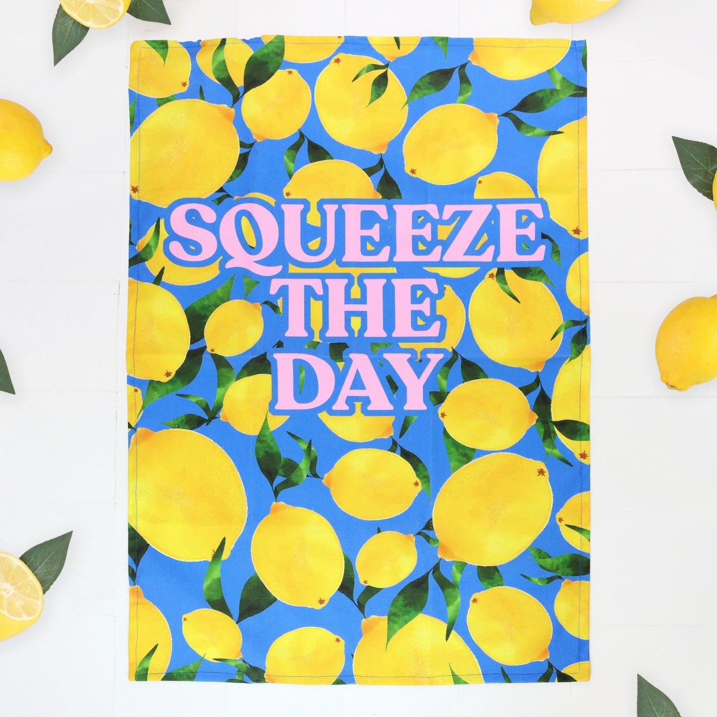 Squeeze The Day Lemons Tea Towel - Fawn and Thistle