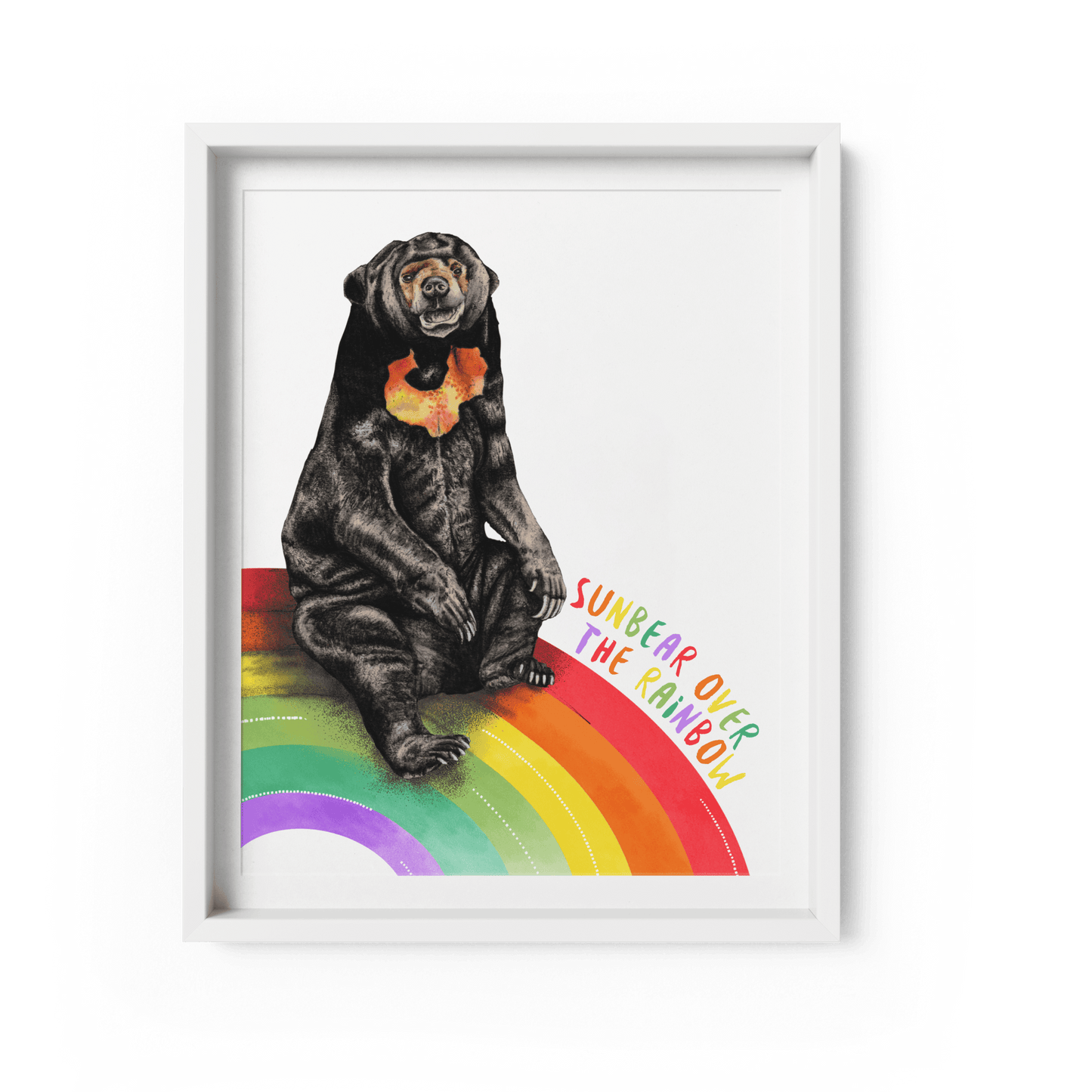 Sun Bear Over The Rainbow Art Print - Fawn and Thistle