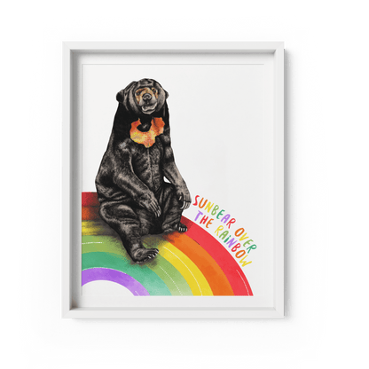 Sun Bear Over The Rainbow Art Print - Fawn and Thistle
