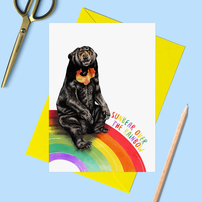 'Sunbear Over the Rainbow' Greeting Card - Fawn and Thistle