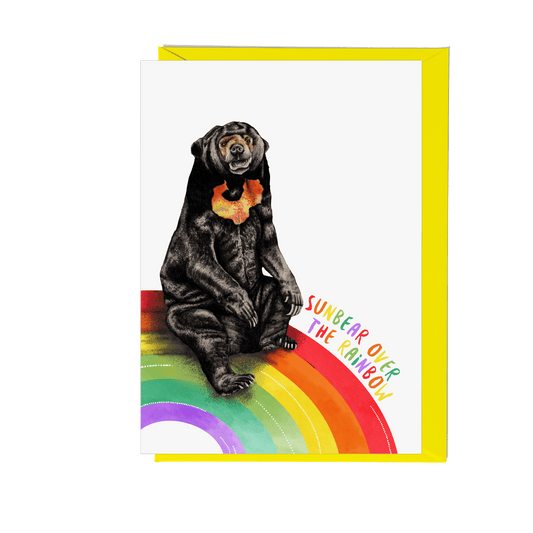 'Sunbear Over the Rainbow' Greeting Card - Fawn and Thistle