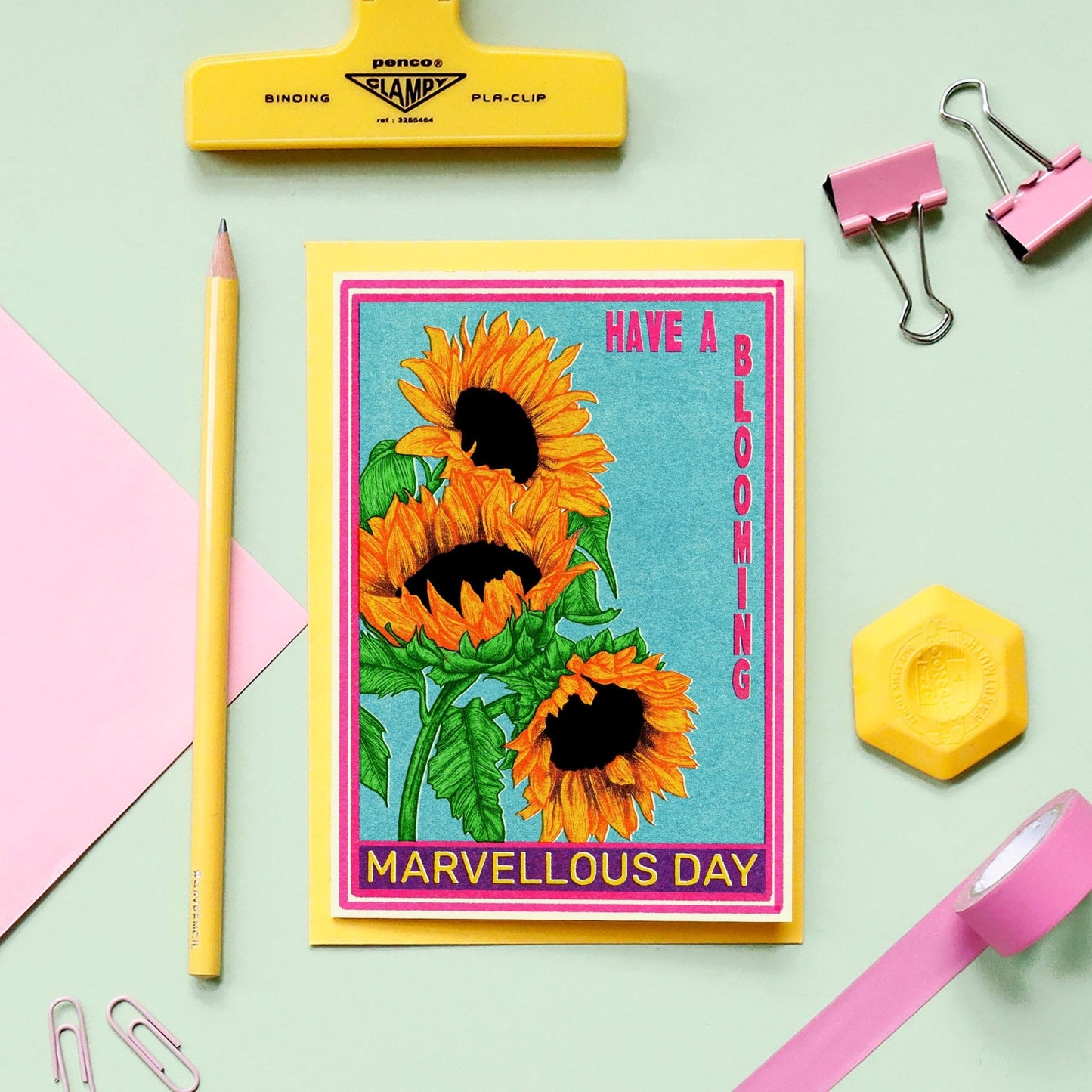 Sunflowers Have A Marvellous Day Greeting Card - Fawn and Thistle