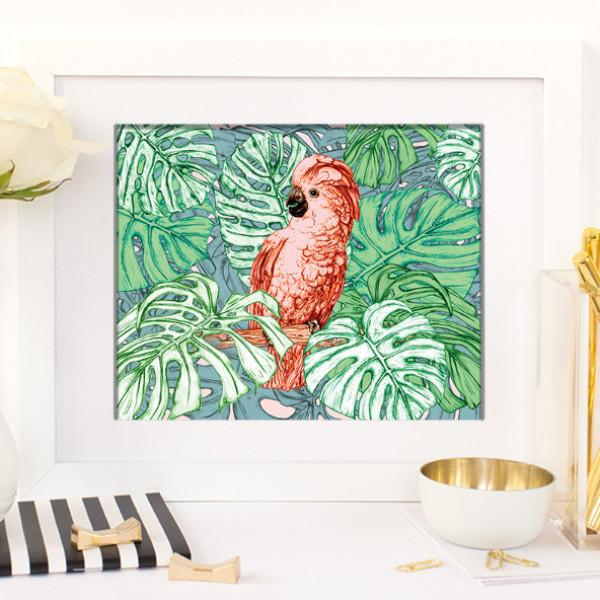 Tropical Cockatoo Giclee Art Print - Fawn and Thistle