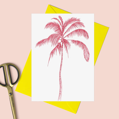 Tropicana Palm Tree Greeting Card - Fawn and Thistle