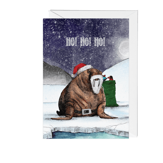 Walrus Santa Winter Wonderland Christmas Card - Fawn and Thistle