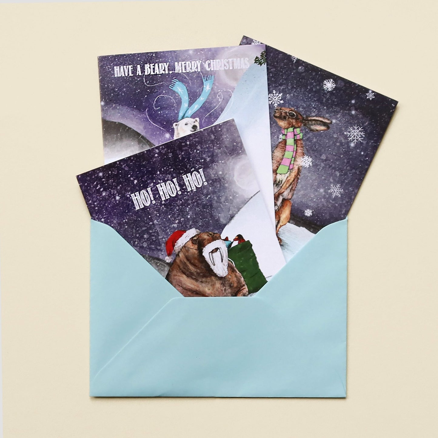 Walrus Santa Winter Wonderland Christmas Card - Fawn and Thistle