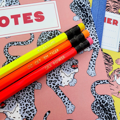 Wild Cat Positivity Neon Pencil set - Fawn and Thistle