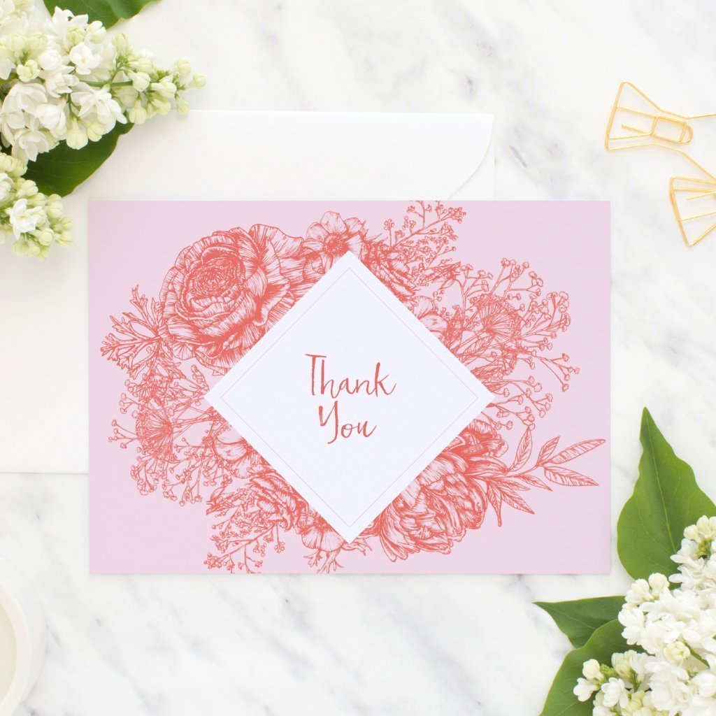 Wildflower Thank You Card - Fawn and Thistle