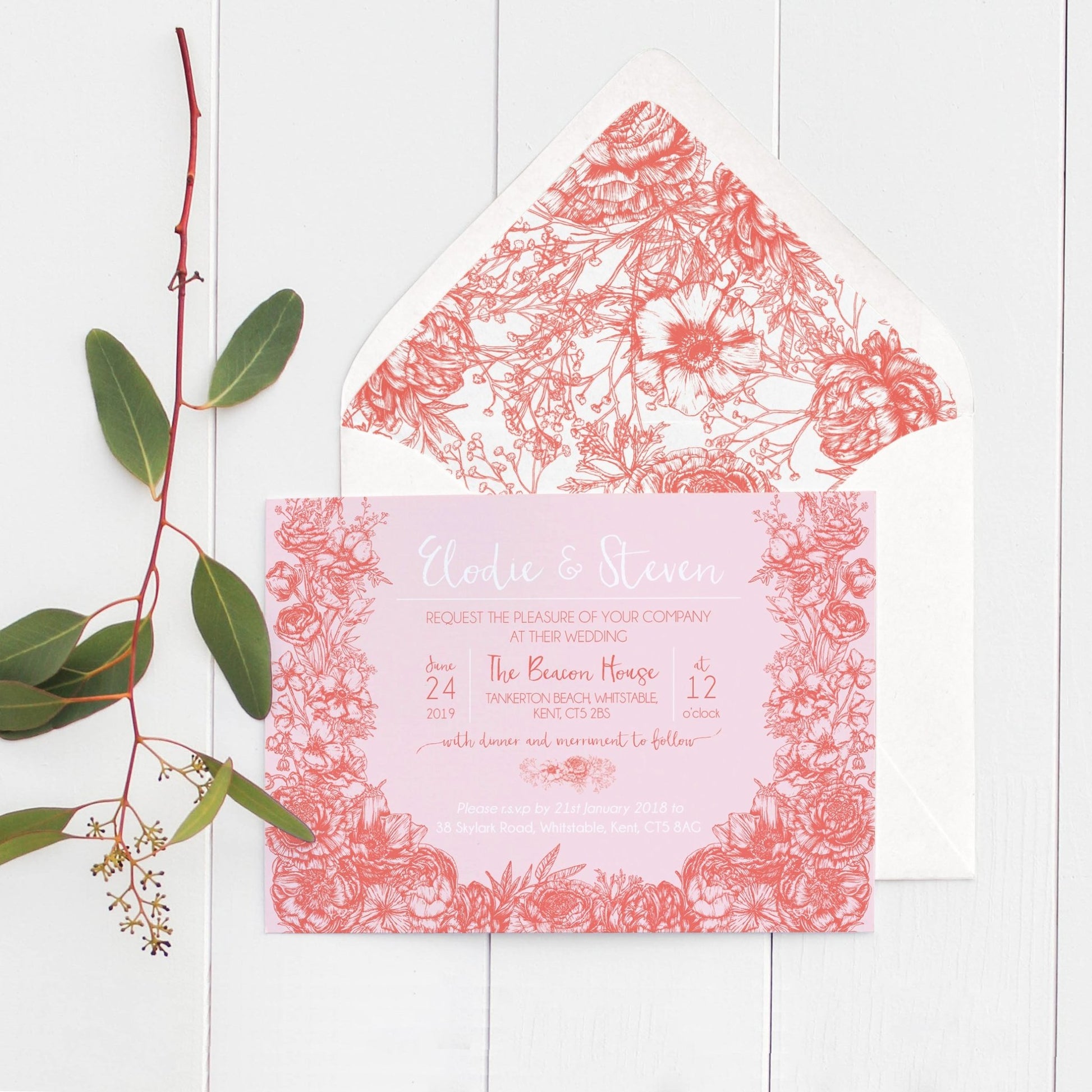 Wildflower Wedding Invitations - Fawn and Thistle