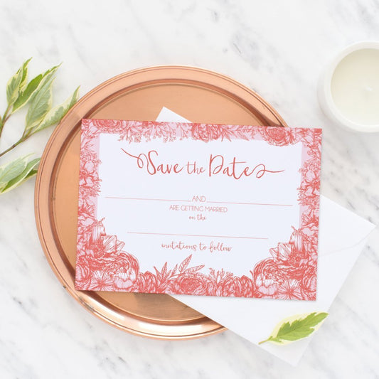 Wildflower Wedding Save the Date - Fawn and Thistle