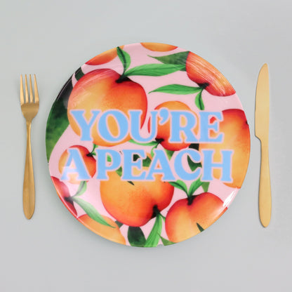 You're A Peach Plate - Fawn and Thistle